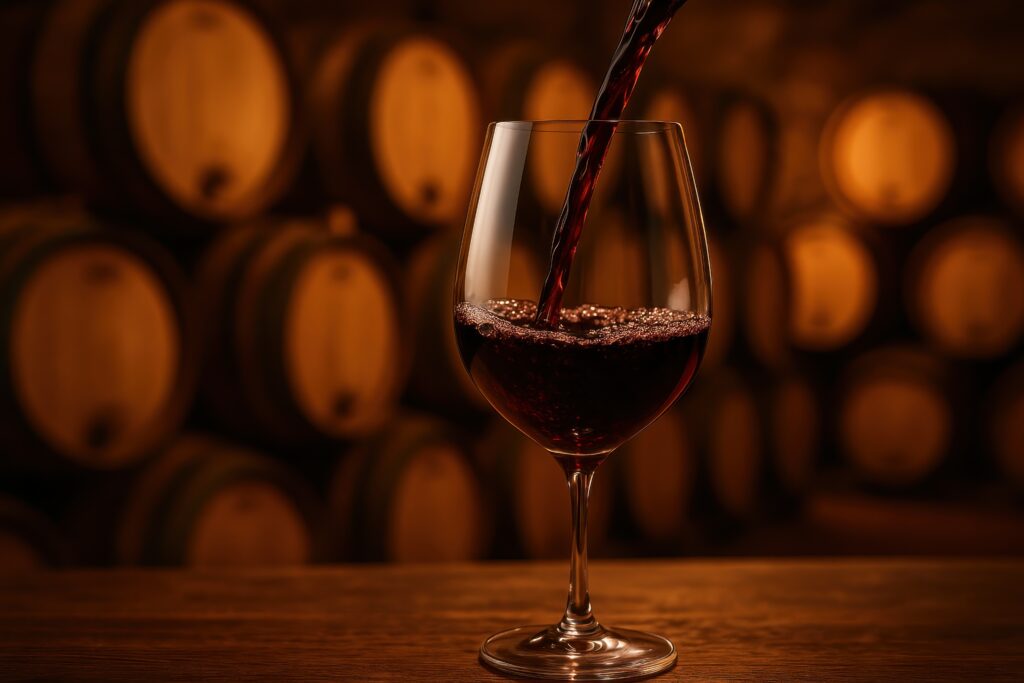 Dégustation de vin rouge en Bourgogne